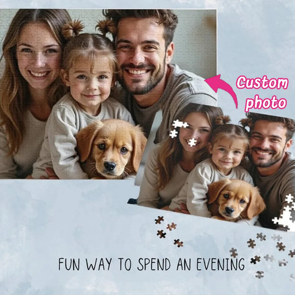 Custom DIY Photo Jigsaw Puzzle 35/300/500/1000pcs Wooden Personalized Gift for Housewarming
