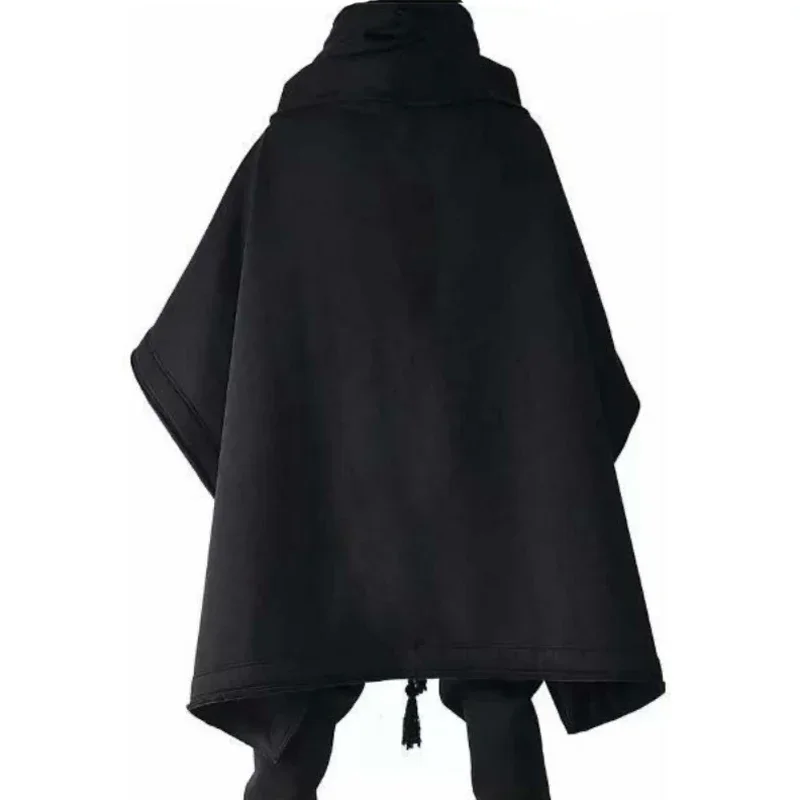Men\'s Personality Cape Cape Long Bat Sleeve Coat Cape Hoodie Short Front Long Back