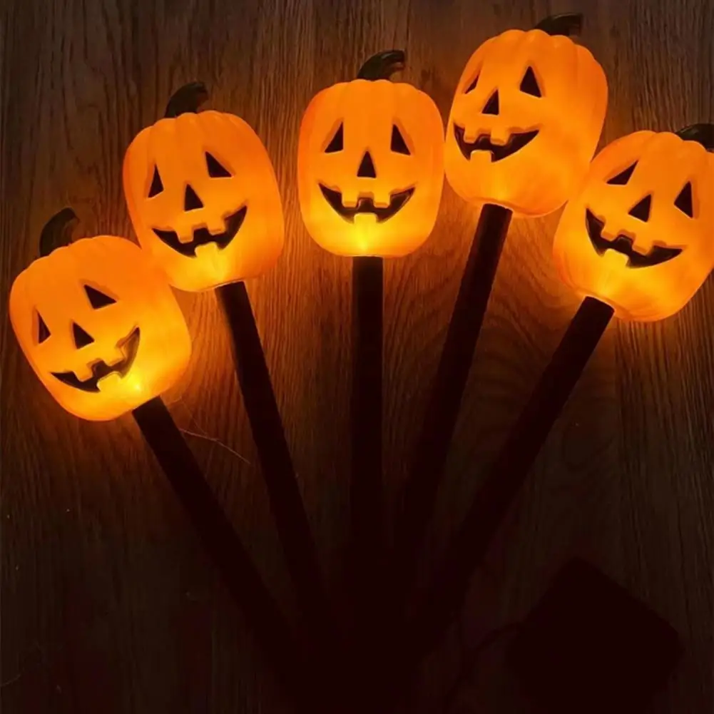 

Outdoor Solar Lights Halloween Solar Lights Stake Set for Garden Decoration Spooky Ghost Pumpkin Skull Design for Yard
