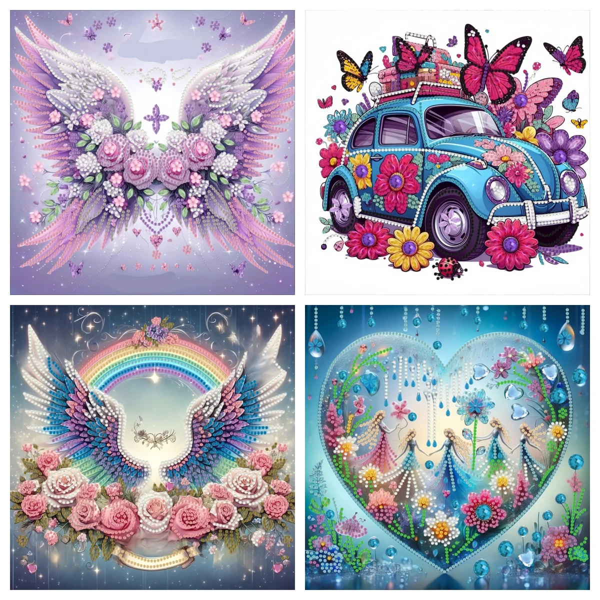 

1pc DIY Special Shape Diamond Painting Set without Frame Crystal Rhinestone Diamond Art Kit for Bedroom, Living Room, Office