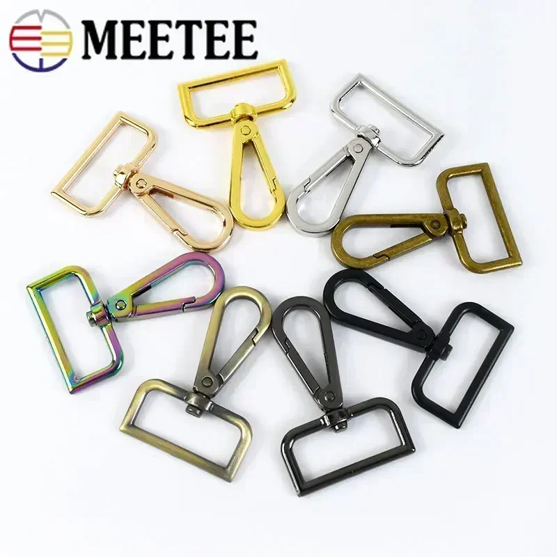 10Pcs 16-50mm Meetee Metal Buckles Handbag Strap Lobster Clasp Swivel Trigger Clips Snap Hook DIY Leather Craft Bags Accessories