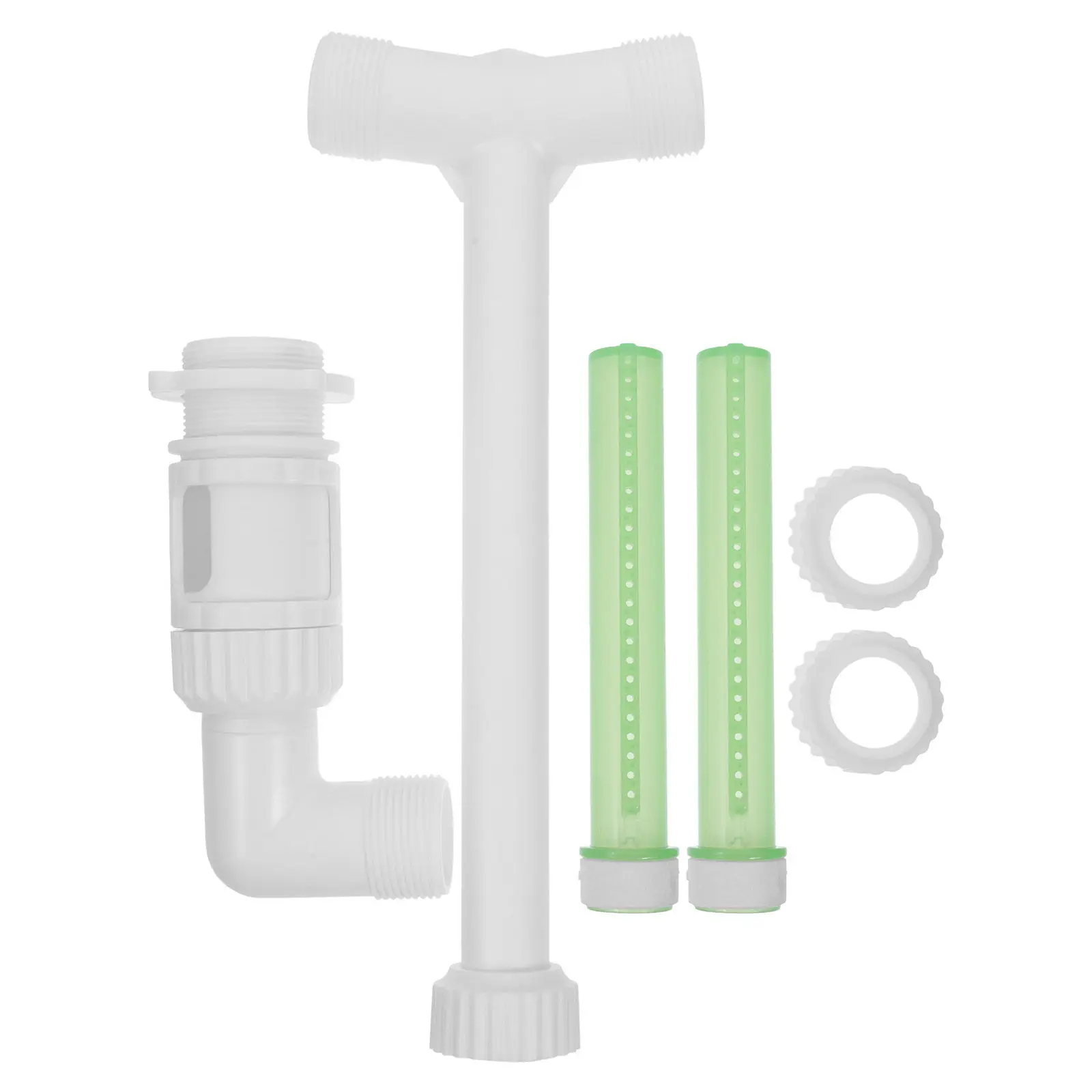 Dualhead Fountain for Pool Fish Pond Enhanced Water Movement Fluorescent Floating Sprinkler Aerators Cooling System Above Ground