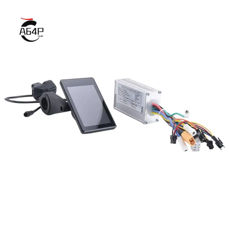

A64P-M6T Electric Bike LCD Display Meter+36V 350W Sine Wave Controller Color Screen Universal For E-Bike E Scooter Replacement (