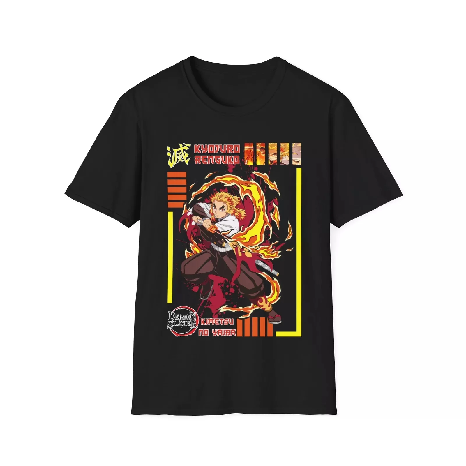 

Demon Slayer Ren Goku Fire Hashira Unisex T-Shirt men Anime Graphic Tee, Manga Summer Top Cotton Crew Neck Women Short Sleeve