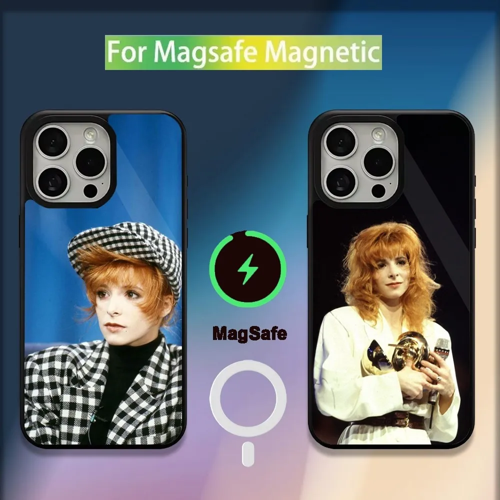 

Singer M-Mylene Farmer Phone Case For iPhone 16,15,14,13,12,11,Plus,Pro,Max,Mini Magsafe Magnetic Wireless Charging