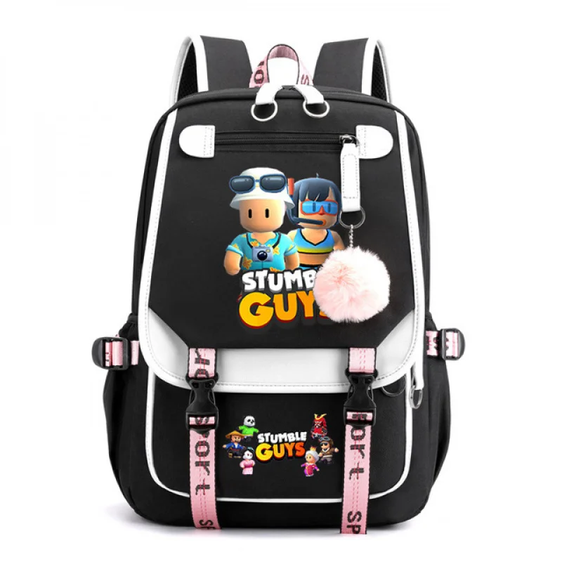 Cross-Border New Arrival GameStumble GuysPeripheral Backpack Large Capacity Schoolbag for Teenagers and Students