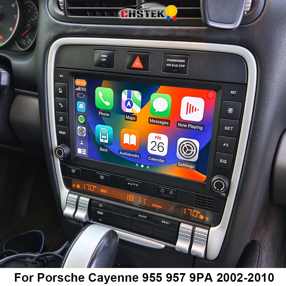 CHSTEK Car Radio Android 14 Multimedia Autoradio For Porsche Cayenne 9PA 957 955 2002-2010 Player Carplay Navigation GPS WIFI 4G