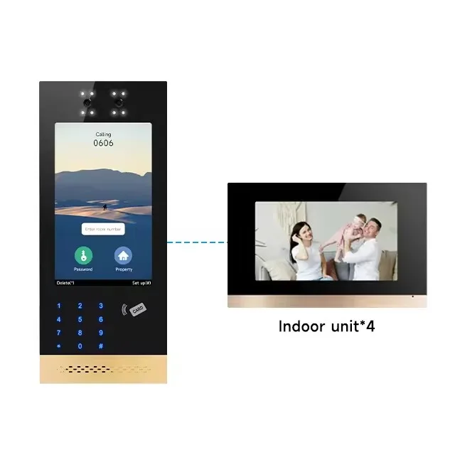 TCP/IP วิดีโอประตูโทรศัพท์กล้องประตูวิดีโอระบบอินเตอร์คอมการ์ดกลางแจ้ง