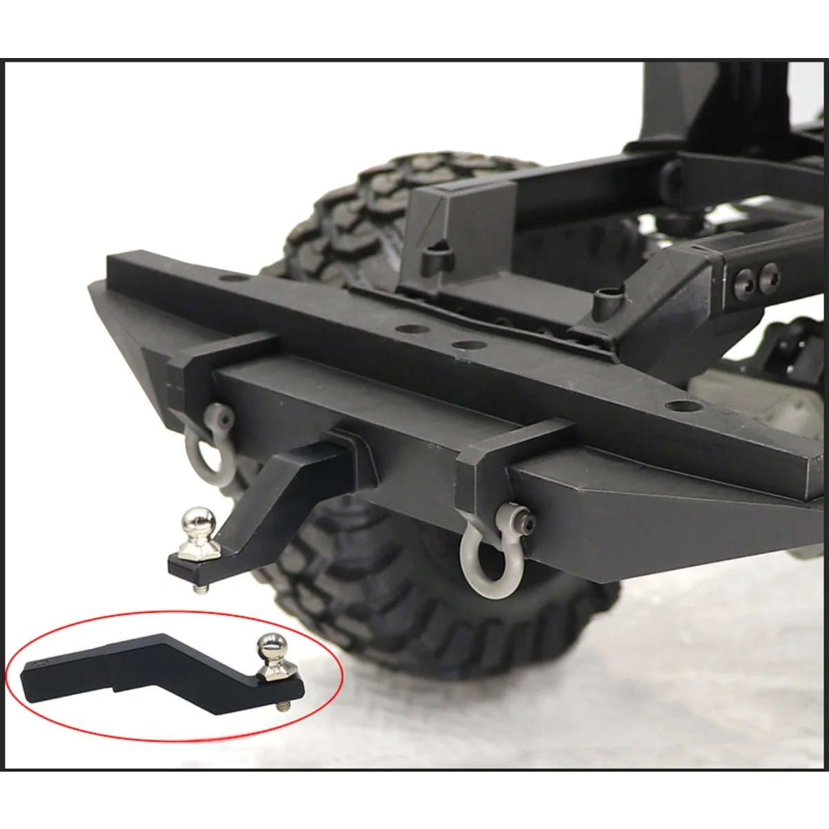 LCX Racing 1/10 RC Crawler Car Trailer Tow Hook Drop Hitch for Traxxas TRX4 TRX6 Axial SCX10 II III Redcat Gen8 Gen9