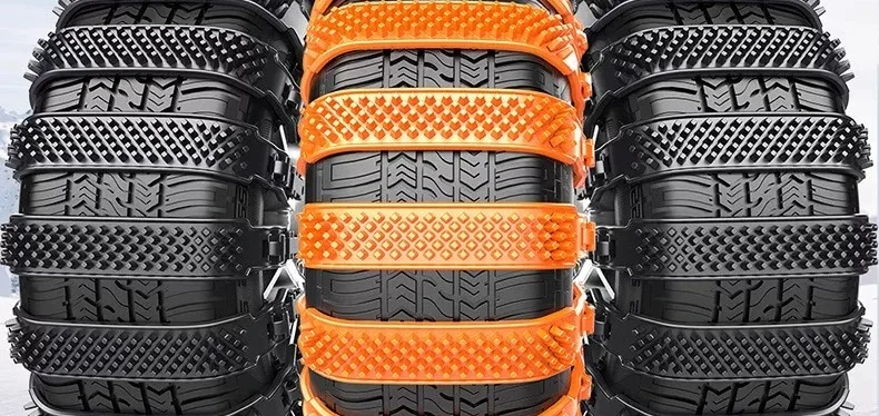 Special Vehicle Snow Chain Straps, Tire-friendly, Universal for Off-road Vehicles, SUVs and Sedans, Wear-resistant Rubber