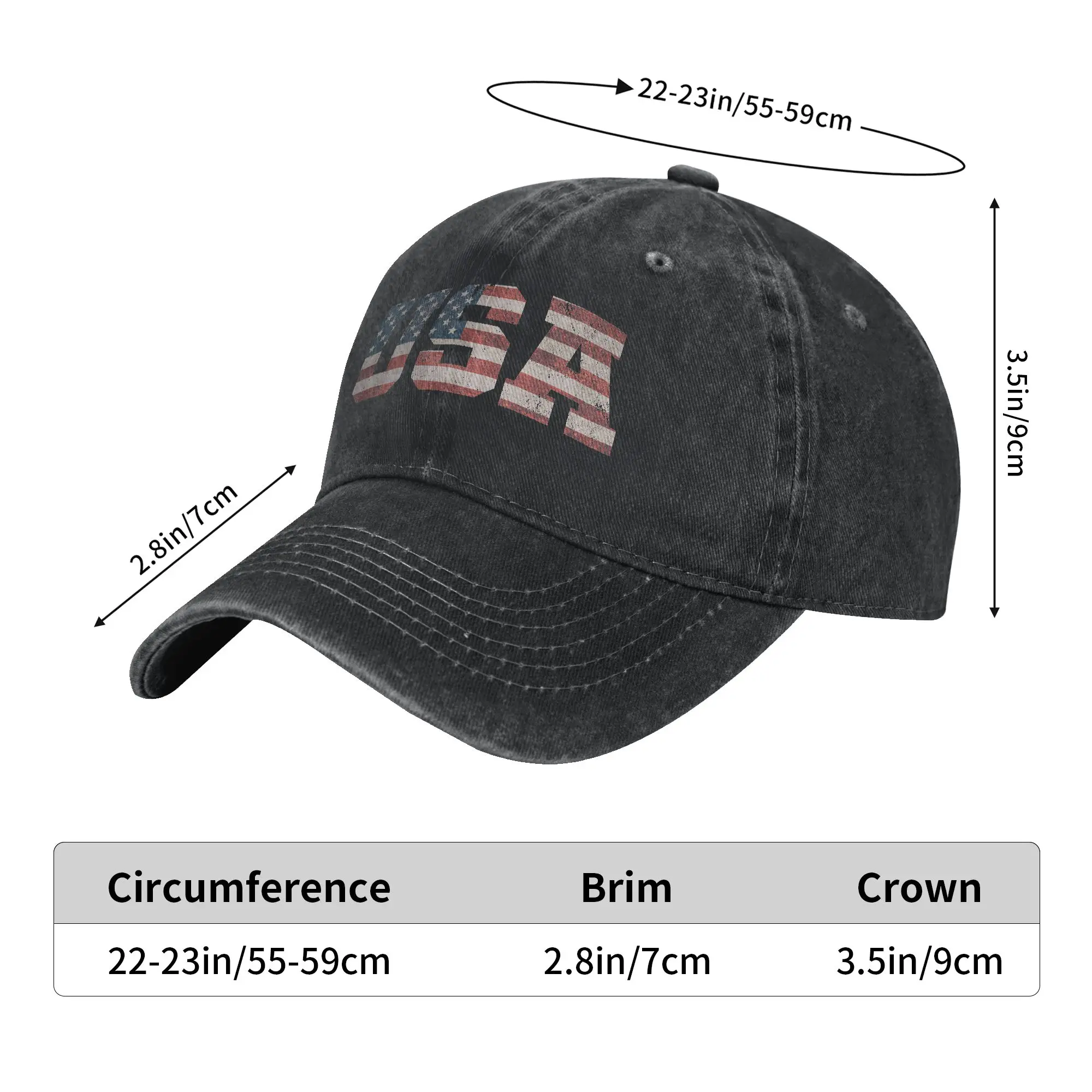 USA US Flag Patriotic 4th of July America Casual Baseball Cap  Running Hippie Trucker Hat Summer Sunscreen Print Snapback Cap