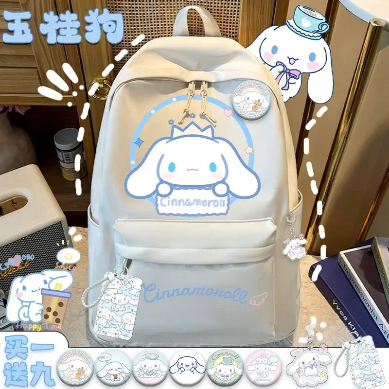 Imagem -06 - Sanrio Cinnamoroll Babycinnamoroll Mochila de Grande Capacidade Mochila Leve Estudante Bonito para Menina Nova Junta