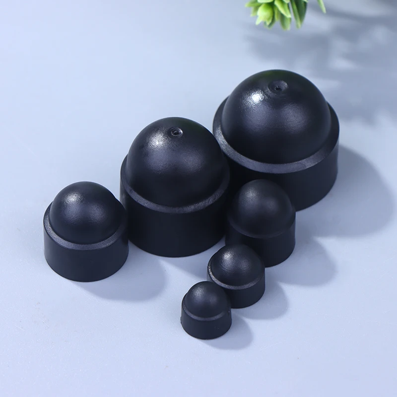 10-Pack Industrial-Grade Plastic Screw Caps: Dome-Shaped Protection Covers for Exposed Hex Bolts M4-M12