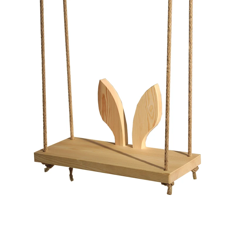 

Home small net red balcony single door frame children's toys swing seat adult solid wood