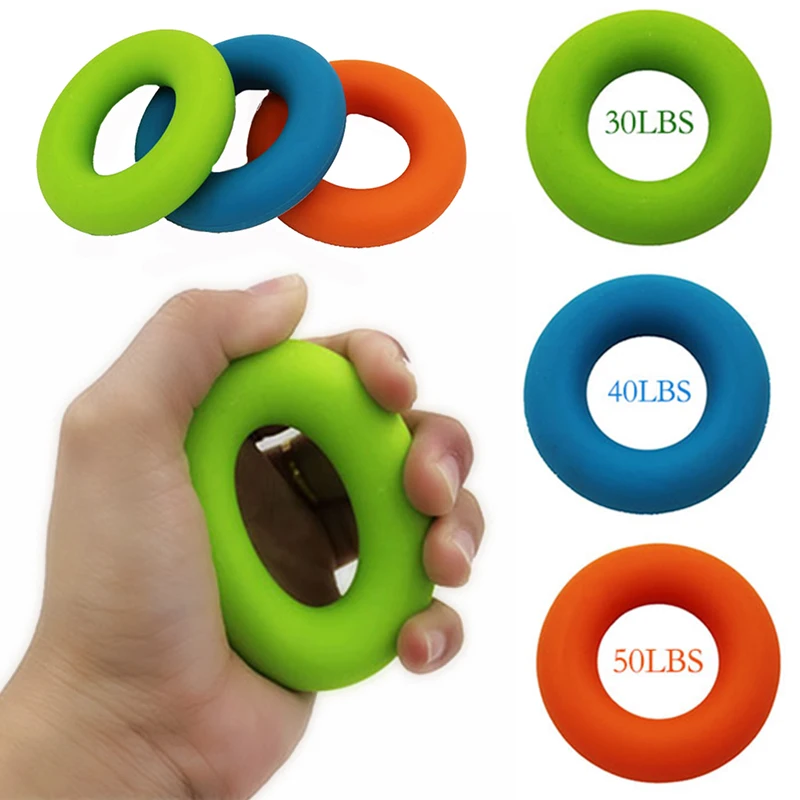 SKDKFinger Hand Grip Silicone Strength Trainer Ring Gripper 3kg-5kg Finger Expander Gym Fitness Training Power Hand Grips