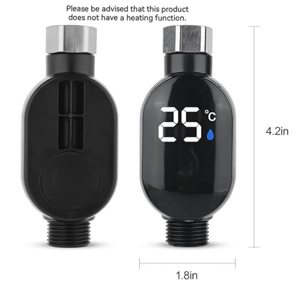 2PCS Instant Read Digital Bath Thermometer, Water-Powered Smart Shower Water Thermometer,Bath Essentials