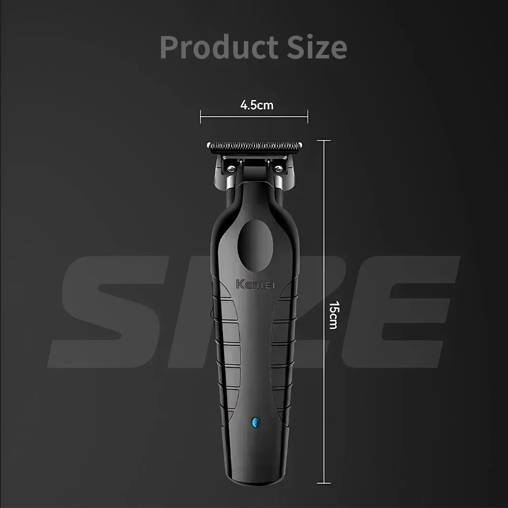 Kemei 2299 Barber Cordless Hair Trimmer 0mm Zero Gapped Carving Clipper Detailer macchina da taglio elettrica professionale