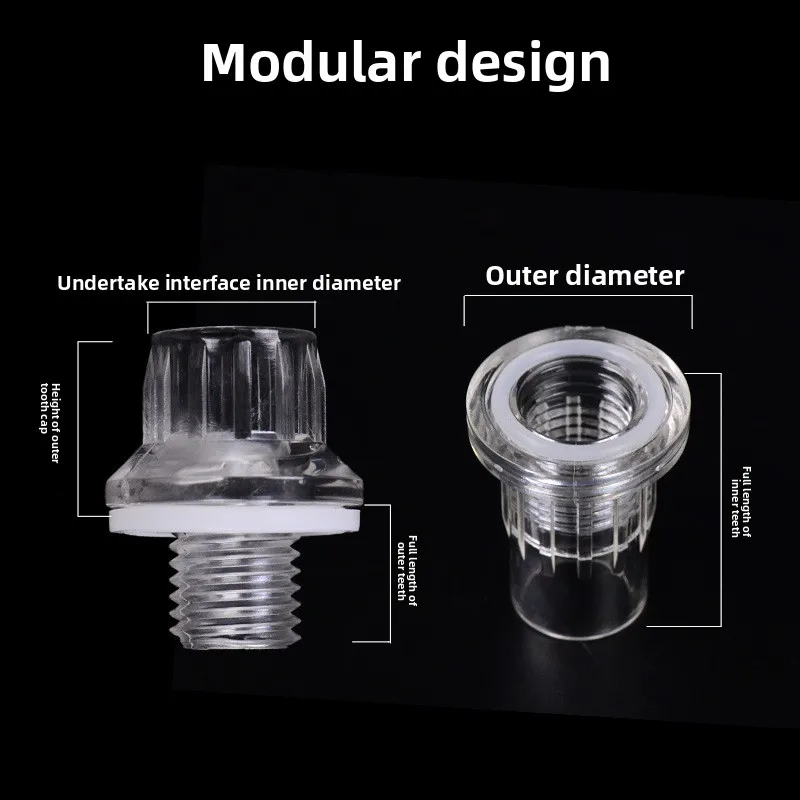 Pipe Fitting Elbow Tee End Cap Transparent Plexiglass Fish Tank Joints Water Accessories Acrylic Connector