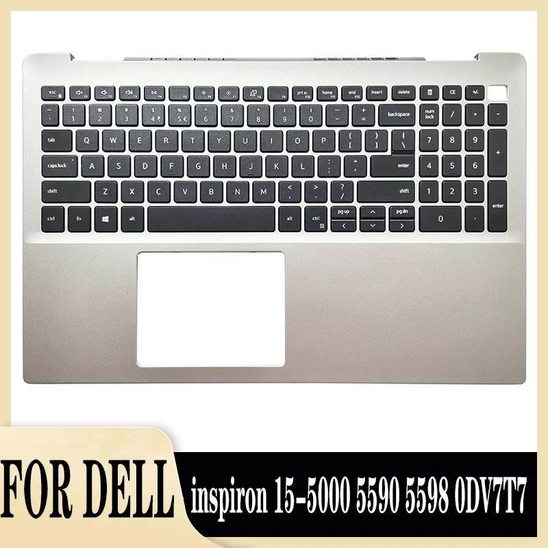 

Original New For DELL inspiron 15-5000 5590 5598 0DV7T7 DV7T7 Laptop Top Case Palmrest Cover with Keyboard US Brazilian French