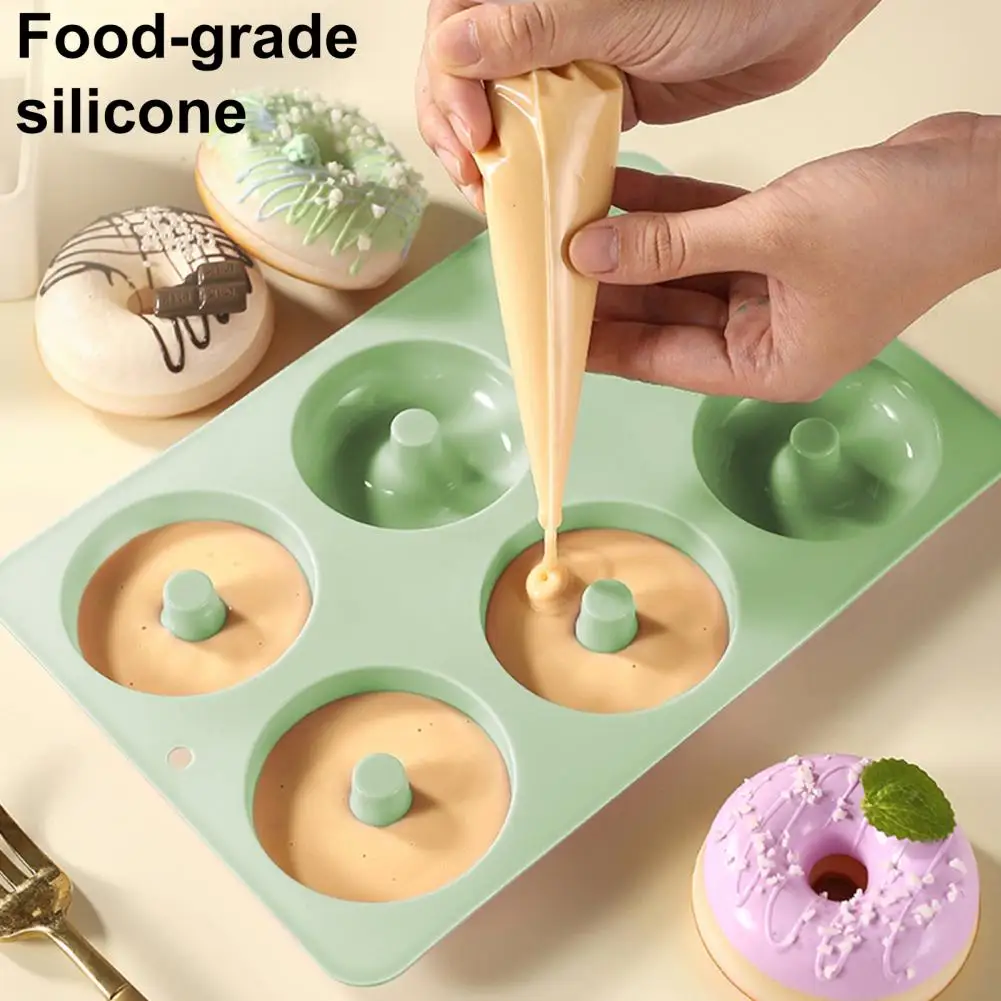 

25*16cm Silicone Donut Mold 6 Cups Dessert Muffins Mold Non-Stick Baking Pan For Doughnut Making Pastry Chocolate Cake DIY Tools