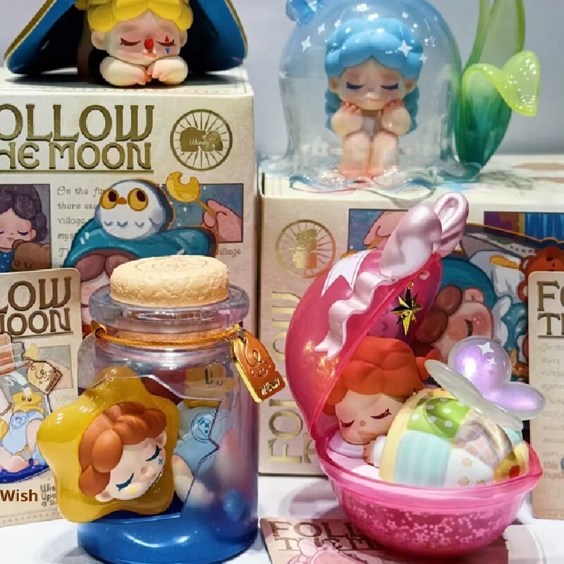 

Wendy 4th Generation Follow The Moon Series Blind Box Cute Anime Figure Desktop Decor Chinese New Year Birthday Gift for Girls