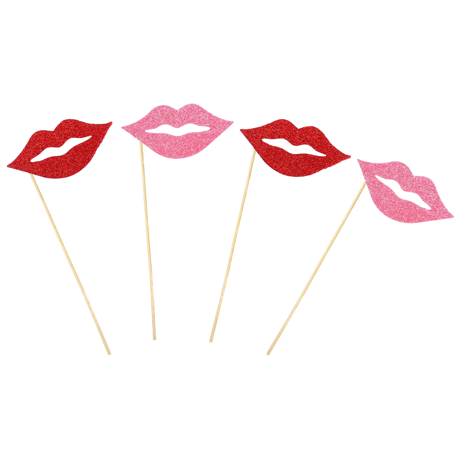 40 Pcs Photo Props Cheerful Atmosphere Funny Balloon Simple Structure Lips Paper Party Accessory