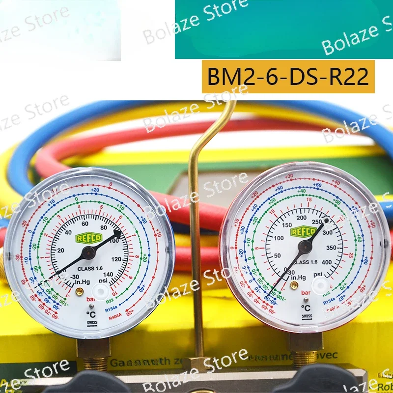 Air conditioning refrigerant snow pressure gauge group BM2-6-DS-R22/R410AR32