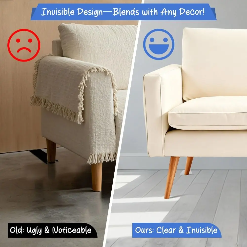 Nueva almohadilla de pared acrílica para muebles, protección para muebles, tapones deslizantes para sofá, espaciador Universal transparente para cabecera del hogar