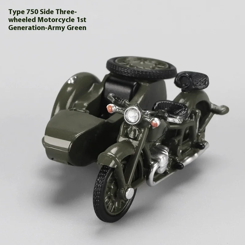 Perka 1:64 Yangtze River 750 Type Edge Three Wheeled Motorcycle Collect Ornaments Miniature Alloy Car Toy Model Children'S Toys