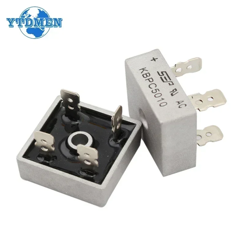 1/2/5pcs Bridge Rectifiers KBPC5010 50A 1000V Diode Bridge Rectifier Electronics Kit