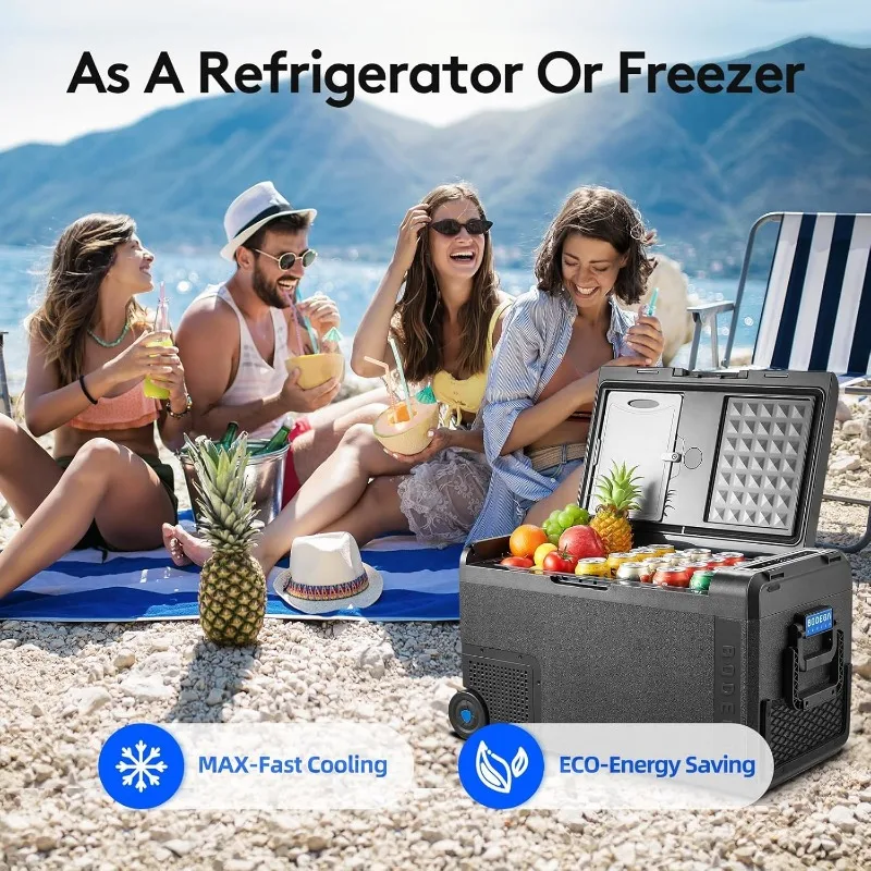 BODEGACOOLER Refrigerador para automóvil de 12 voltios, control de aplicación WIFI para congelador portátil, refrigerador para automóvil de 40 cuartos (38 L) -4 ℉ -68 ℉ , Enfriador eléctrico