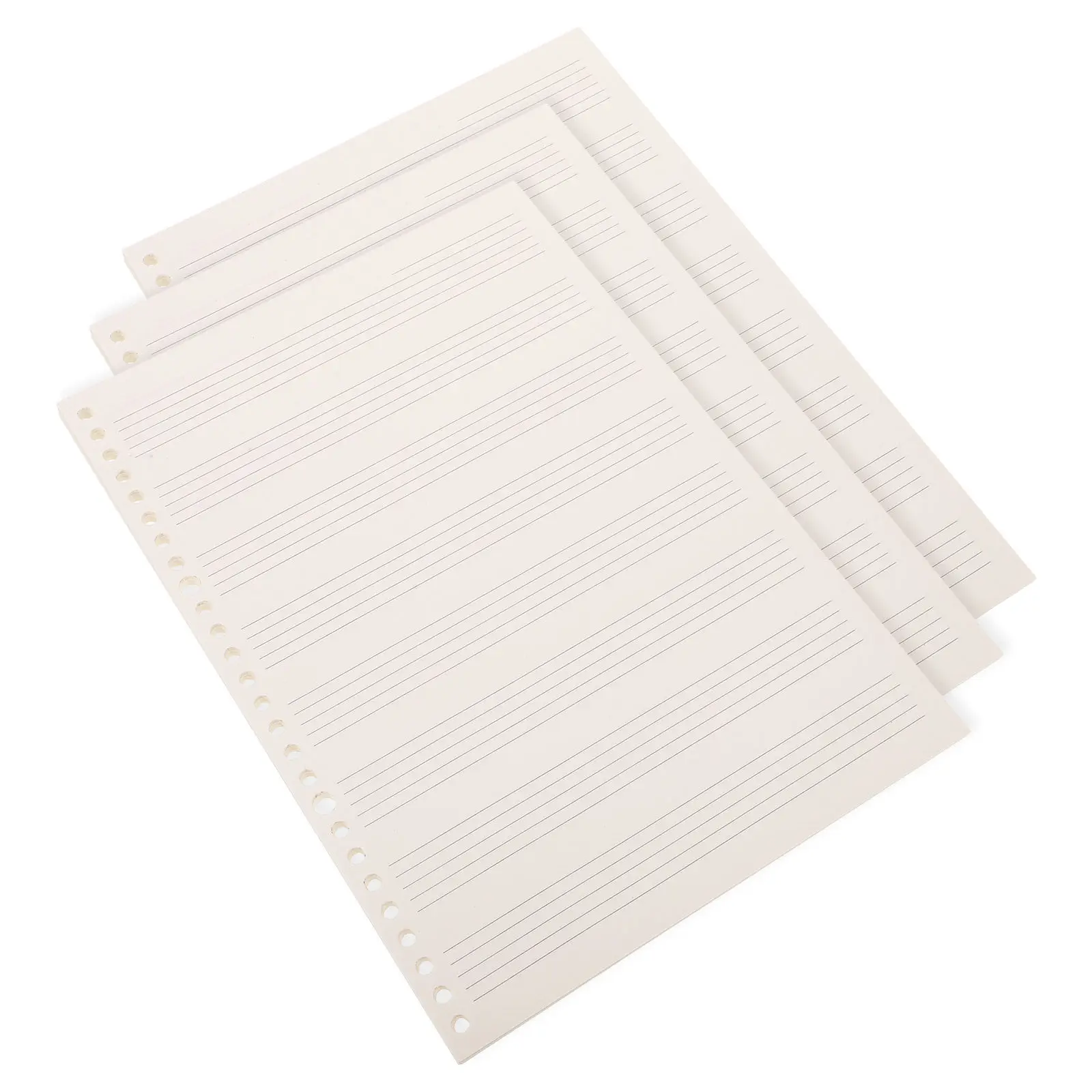 3Pcs Compact Detachable Staff Notebook Blank Sheet Music Book for Guitar Piano Composition Clear Five-Line Scores Music