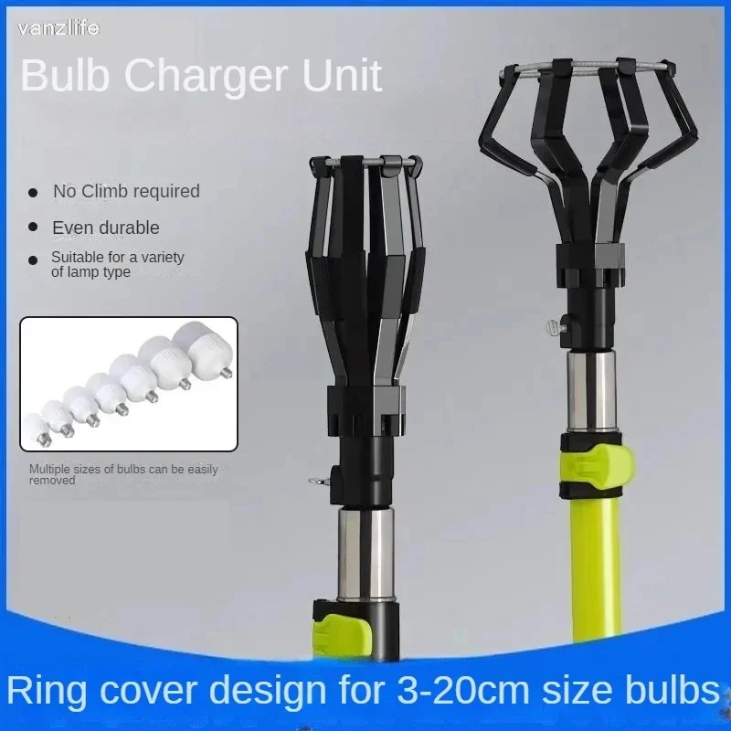 Bulb Changing Artifact Telescopic Rod Aerial Light RemovingTool Professional Twisting Installation Energy-Saving Lamp Changer