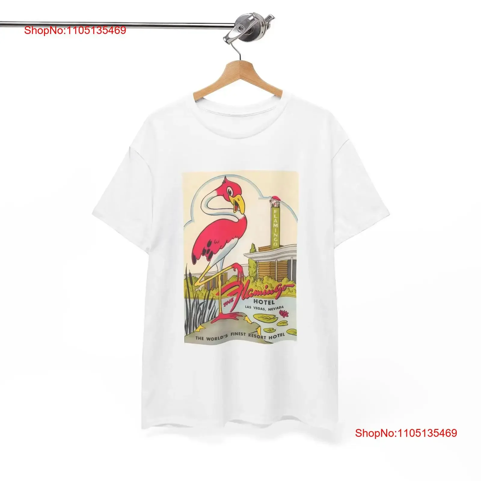 The Flamingo T Shirt Vintage Las Vegas Casino Strip Retro Heavy Cotton 2 vintage Washed streetwear Top For Everyday Wear