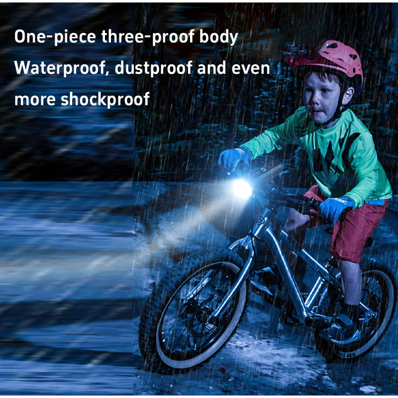 Cycling Light Type-c Charging Digital Display Night Riding Lighting Rechargeable Flashlight Automatic Sensor Cycling Accessories