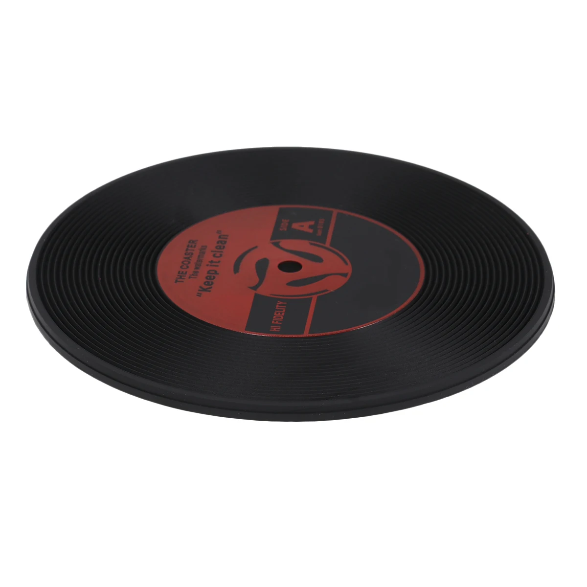 

4pcs Colorful Vinyl Record Drink Coasters Cup Mat Red Retro Creative Beverage Protection Sealed Moisture Resistant Beer Wine Mug