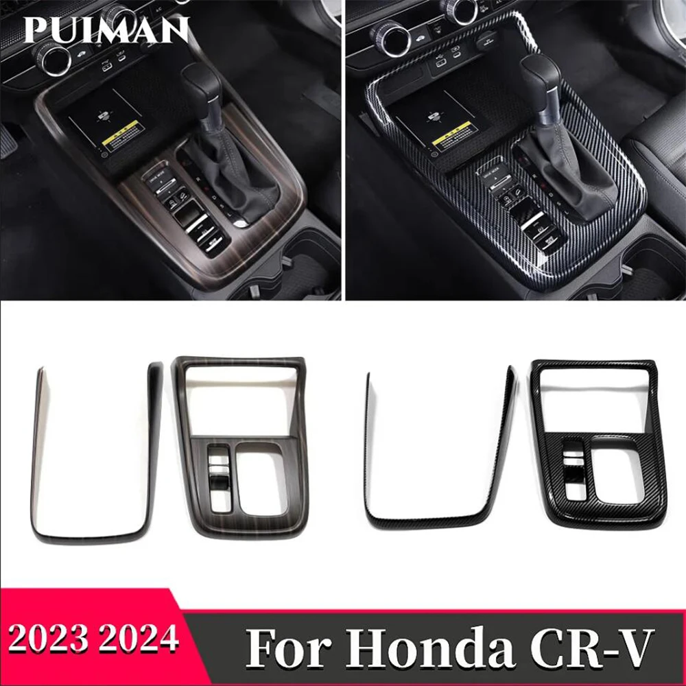 

Car Console Gear Shift Box Panel Cover Trim Carbon Fiber Interior Mouldings Sticker For Honda CRV CR-V 2023 2024 Accessories