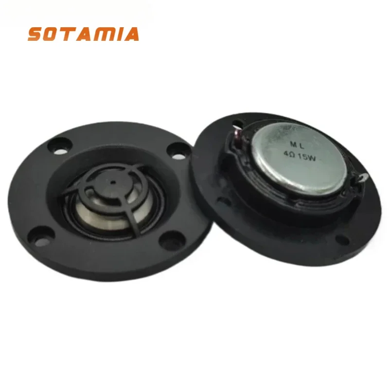 SOTAMIA 2Pcs 52mm Tweeter Titanium Film Audio Speaker 4 Ohm 15W 52MM Mini Speaker 20 Core Treble Loudspeaker Sound Home Theater