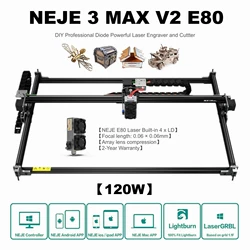 NEJE 3 Max V2 E80 120W  DIY Professional Diode Powerful CNC Laser Engraver Wood Cuttter Metal Cutting Engraving Tools