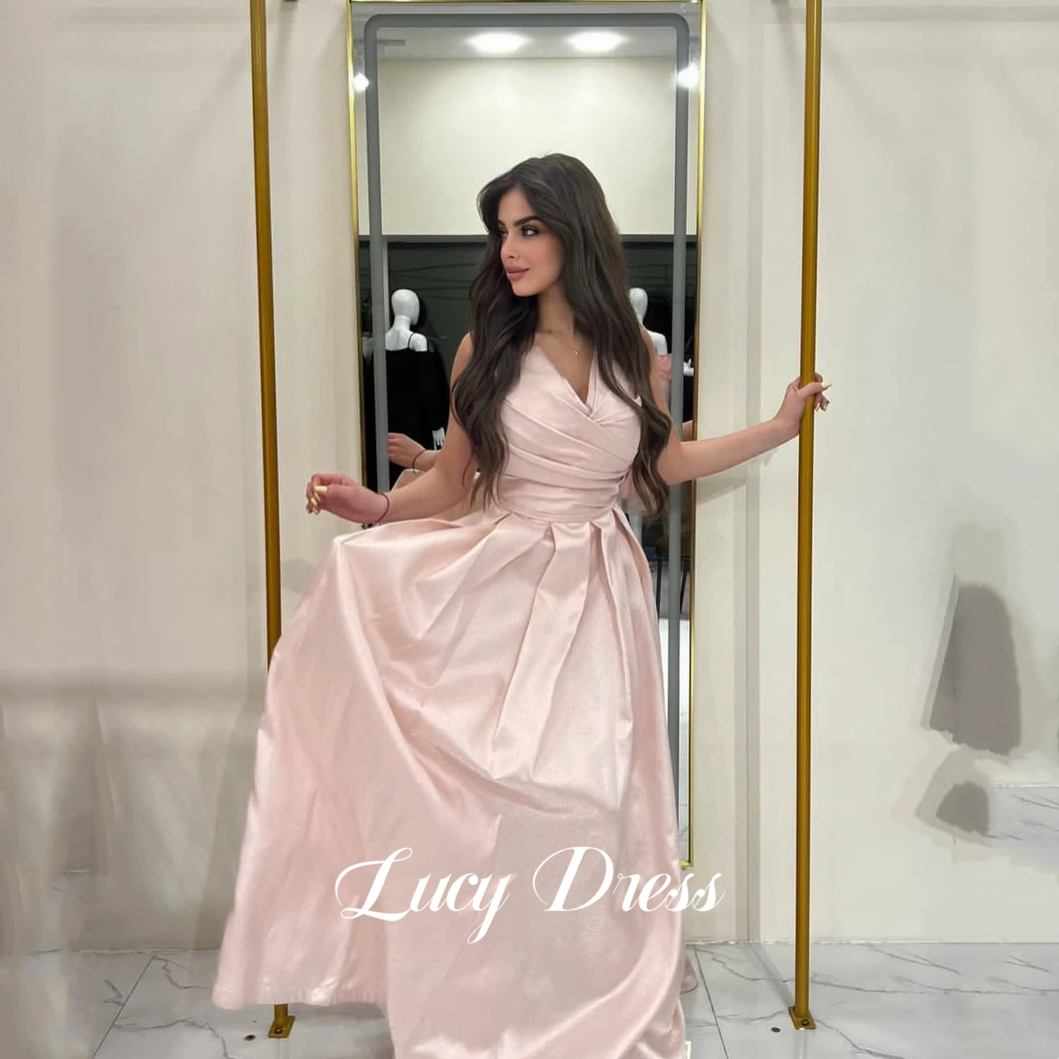 

Lucy Eid Al-fitr Party Dress for Wedding Guest Dresses for Women Pink Prom Dress 2024 Bridesmaid Ball Gown Elegant Gowns Gala