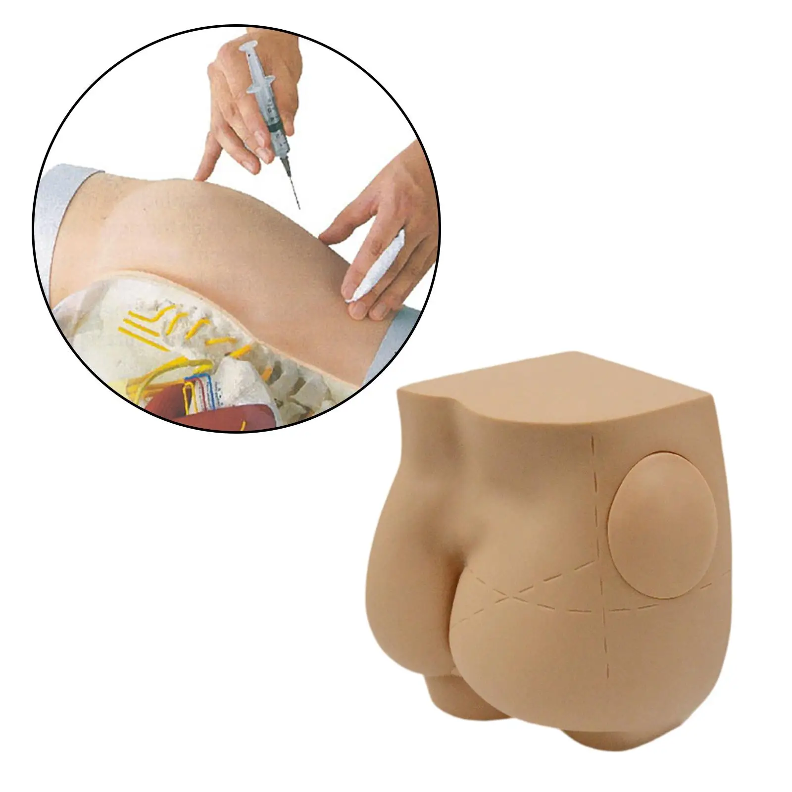 Hip Injection Training Reusable Buttock Muscle Injection for Classroom Props