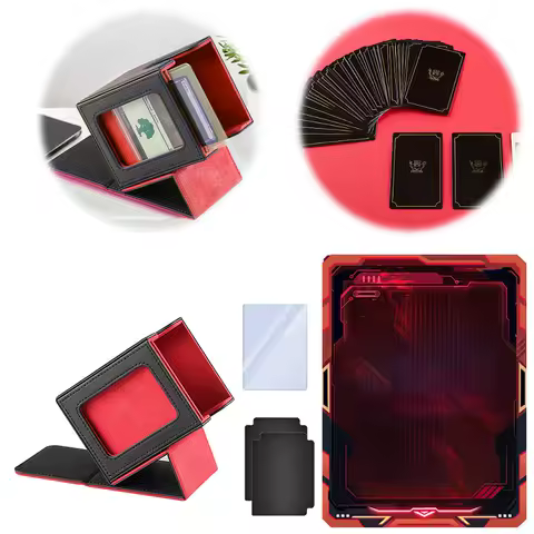 MTG Deck Box for Commander Storage Holds Over 100 Sleeved Cards Card Deck Organizer with PU Leather Finish