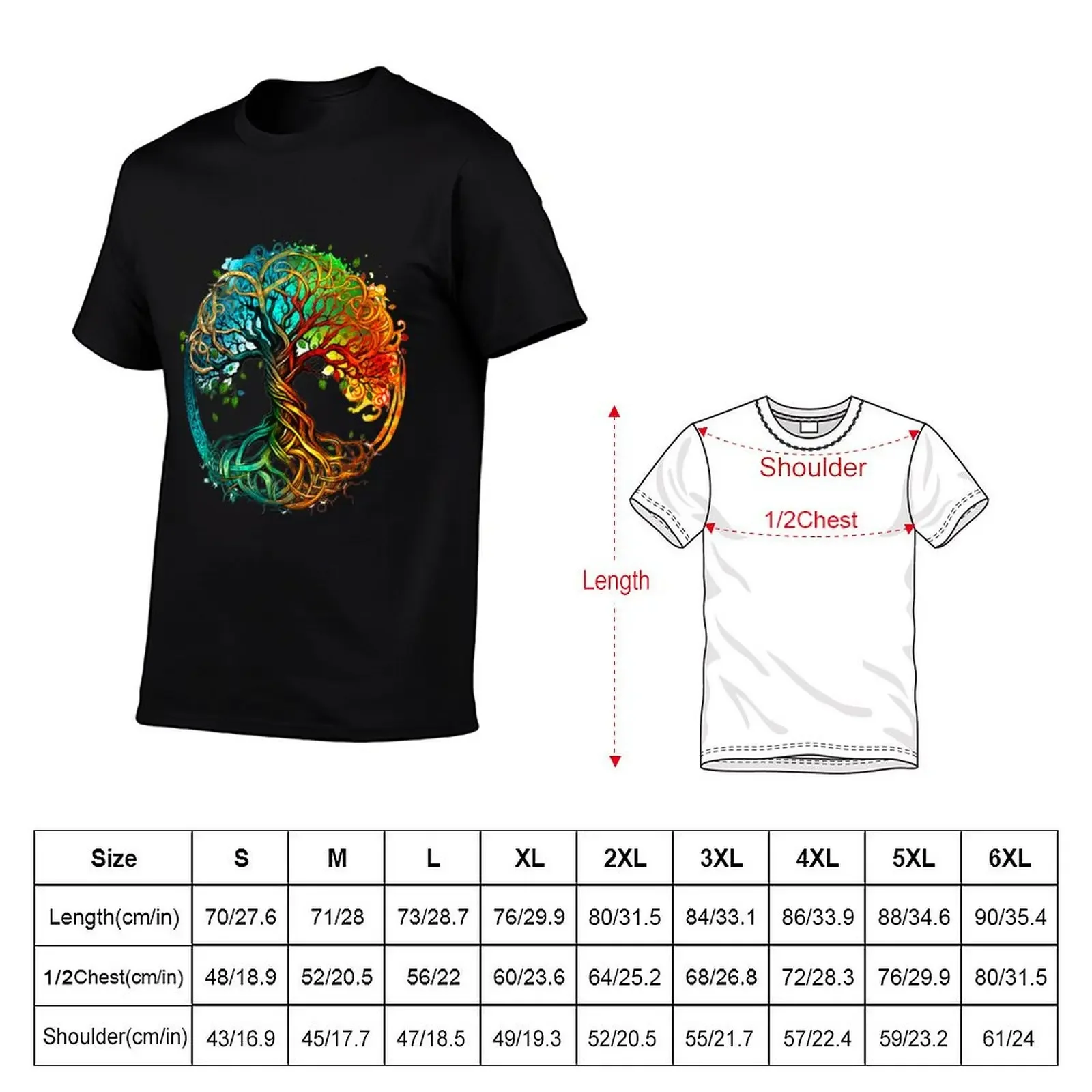 Vibrant Roots of Life T-Shirt heavyweights customizeds shirts graphic tees Men's t-shirts