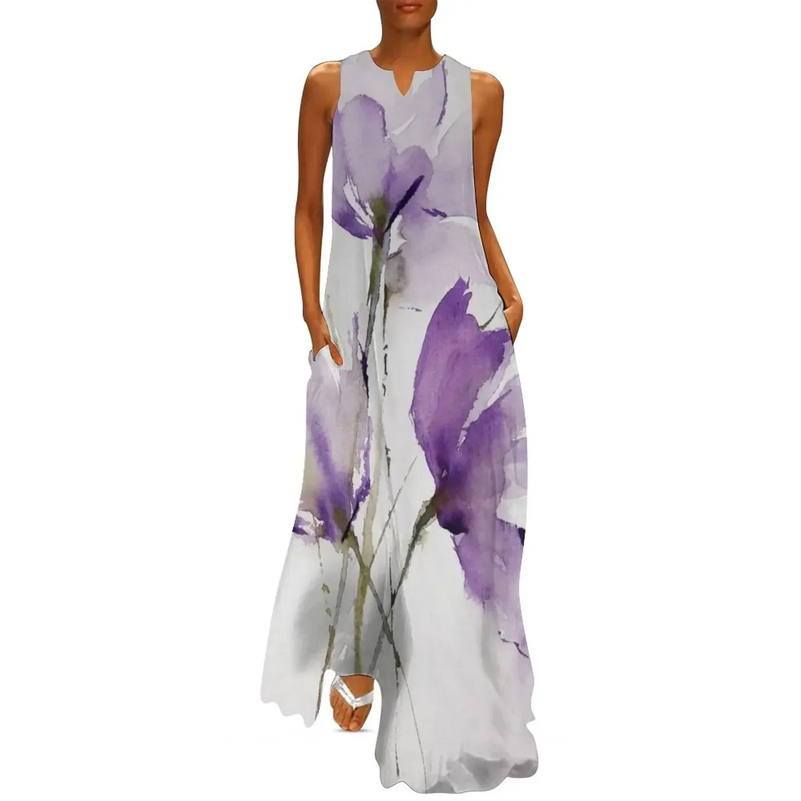 

wilted tulips Long Dress loose women's dress women formal occasion dresses luxury dress women's clothing korea stylish