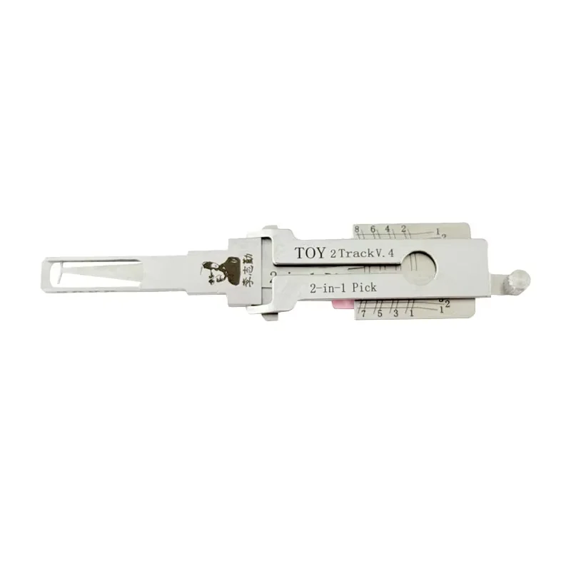 Original Lishi TOY2 Track V.4 2 in 1 Lock Pick Decoder Ignition Car Door Open for T-oyota and Lexus Models Vertical Milling