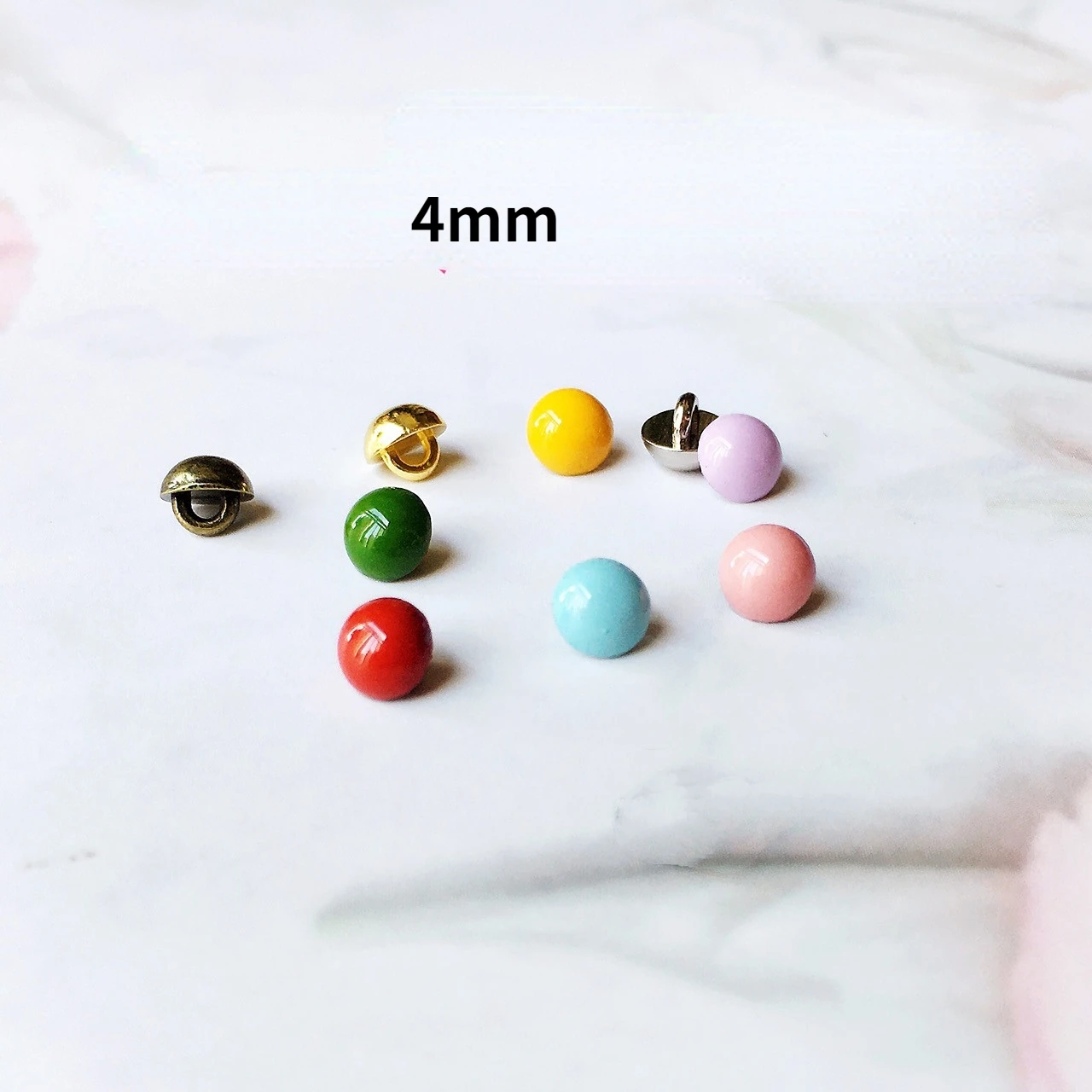 20Pcs 4mm Doll Buttons Colorful Mini Button Doll Buckles For BJD Doll Dress Dolls Clothes Bags Handmade DIY Accessories