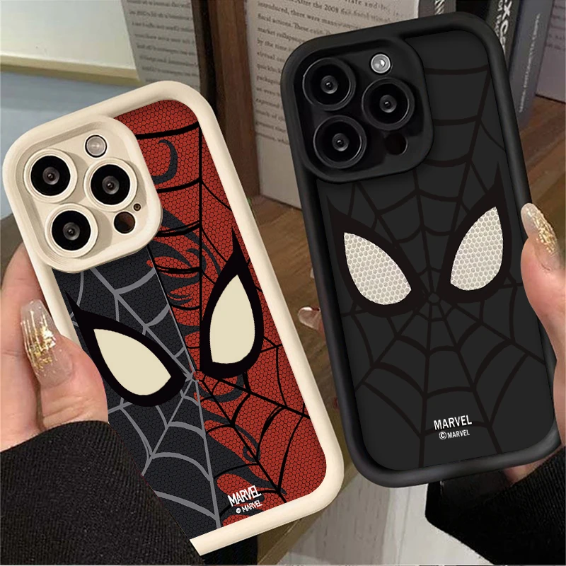 Luxury Marvel Spider Man Soft Silicone Case for Samsung Galaxy A15 A05 A05S A55 A35 A25 A24 A13 A23 A12 A22 A32 A52 A52S A72 A11