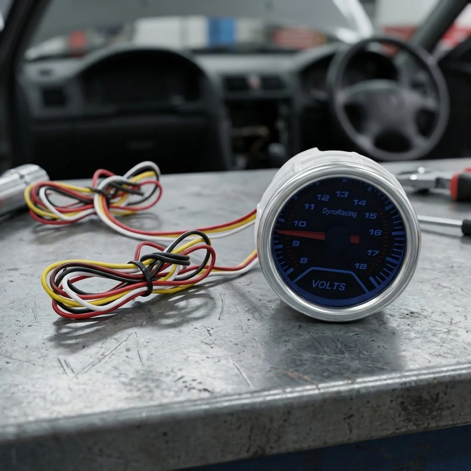 Dashboard Indicator 52mm Voltage Gauge For Motorcycle Panel Easy Installation Includes Accessories Compact Car Voltage Meter