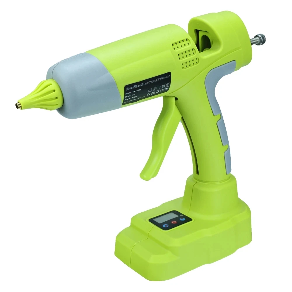 for Ryobi Hot Melt Glue Gun 18V Li-ion Battery with Temperature Display 10 Adhesive Strips Power Tool