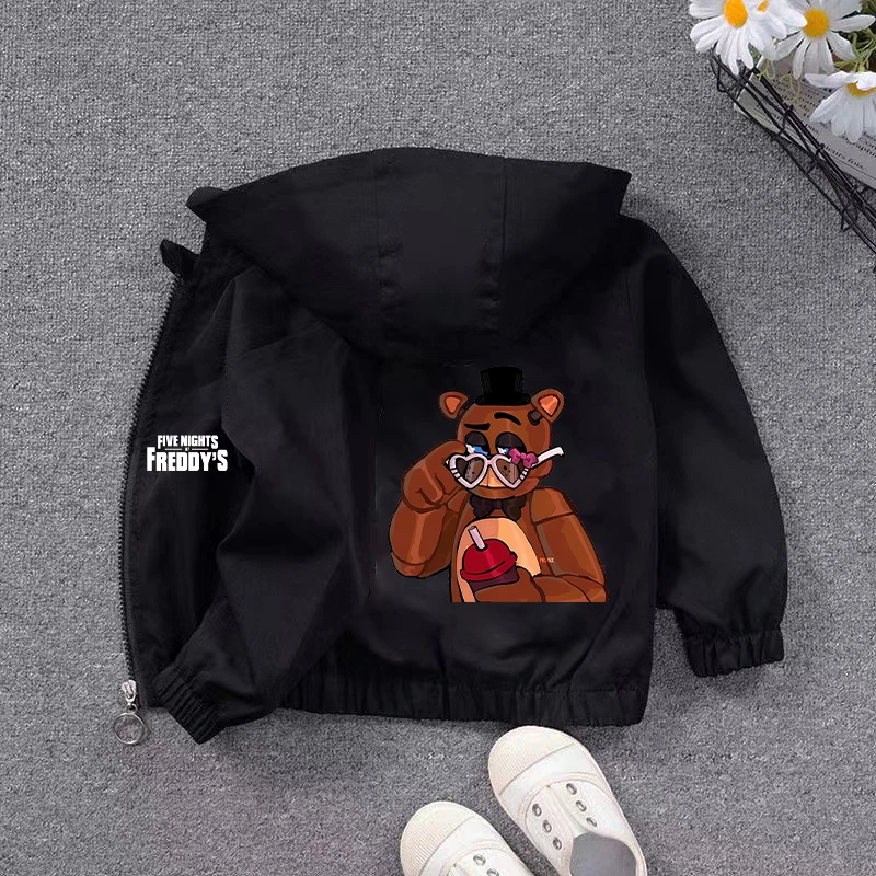 Fnafs Long Sleeve Jacket Five Night Freddys Costume Coats Jackets Anime Hooded Clothes Outerwear Windbreaker Birthday XMAS Gifts